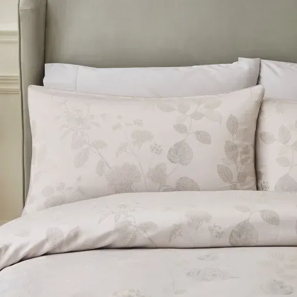 Jacquard Duvet Cover Set - Natural, Polycotton