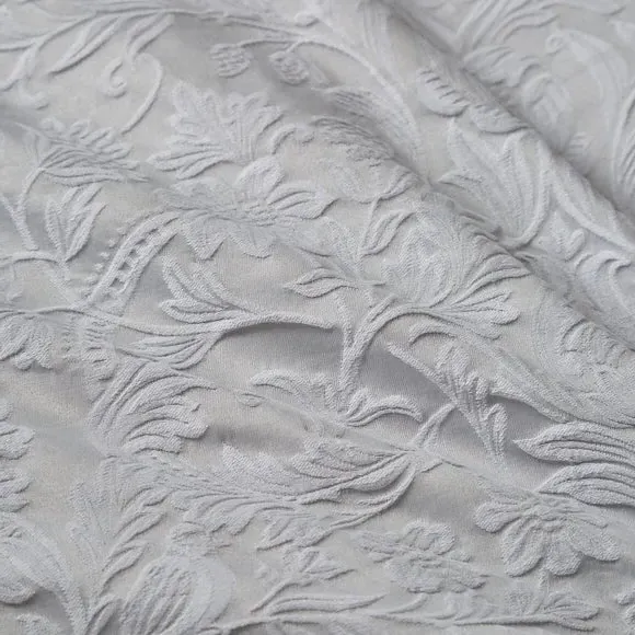 Jacquard Duvet Cover with Oxford Edge - Grey
