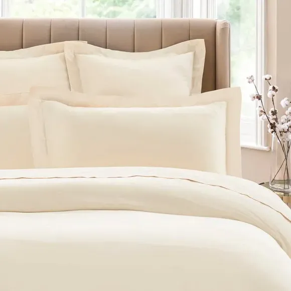 King Size Oxford Pillowcase - Cream, Cotton image