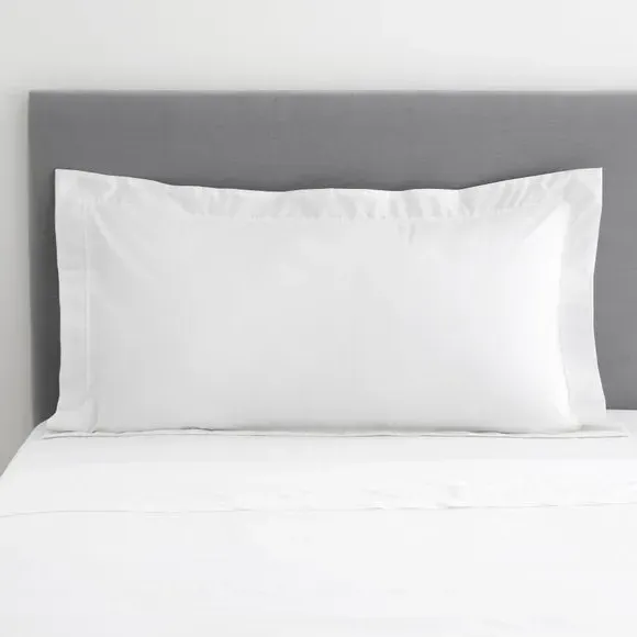 King Size Oxford Pillowcase - White, Cotton image