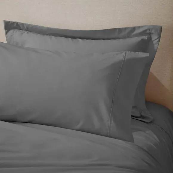 King Size Pillowcase 400 Thread - Gun Metal, Cotton
