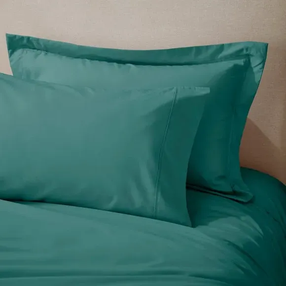 King Size Pillowcase 400 Thread - Teal, Cotton