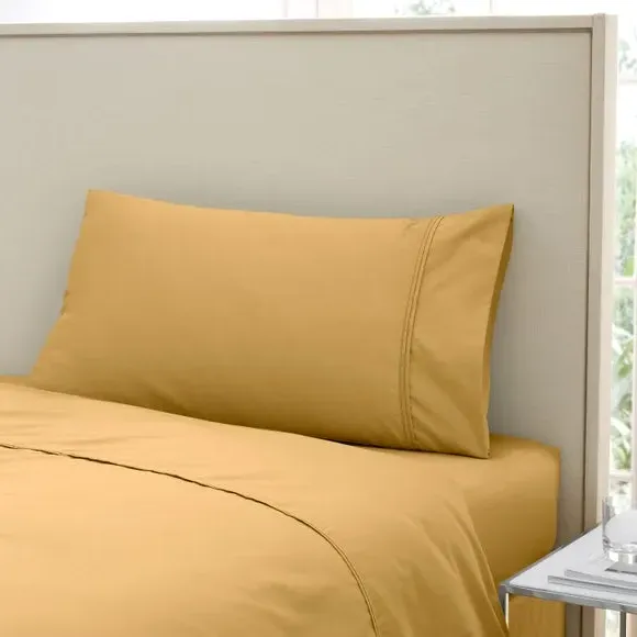 King Size Pillowcase 500 Thread Count - Honey
