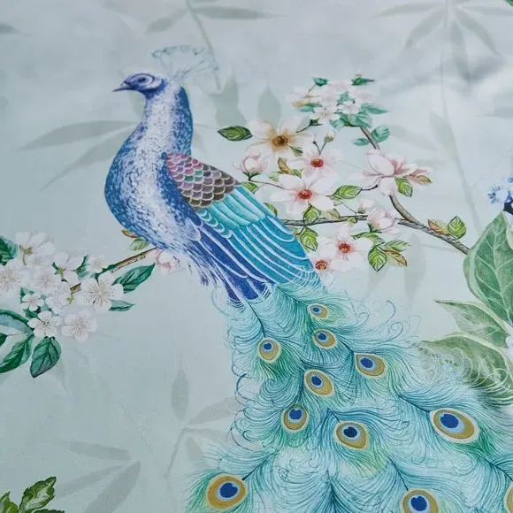 Love Bird Duvet Cover Set - Seafoam, Cotton