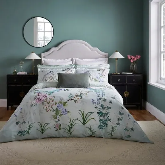 Love Bird Duvet Cover Set - Seafoam, Cotton image