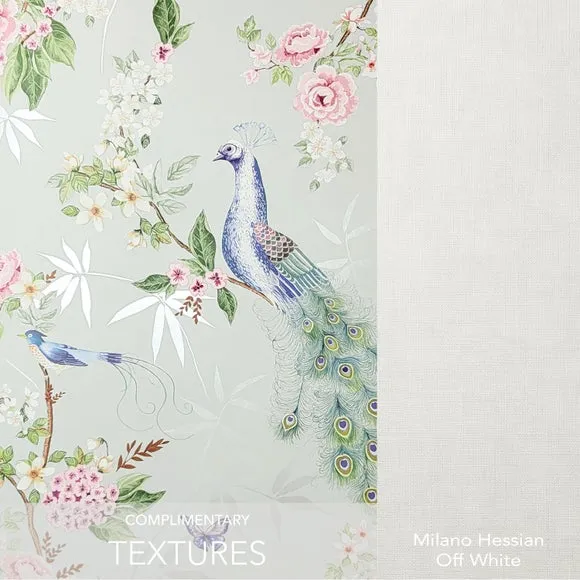 Love Birds Wallpaper - Green, Non-Woven