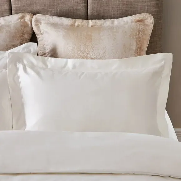 Oxford Pillowcase 1000 Thread Count - Cream, Cotton image