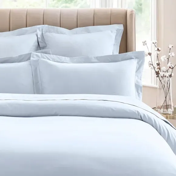 Oxford Pillowcase 300 Thread Count - Blue, Cotton