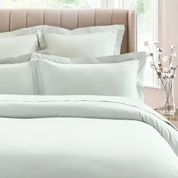 Oxford Pillowcase 300 Thread Count - Grey Green, Cotton