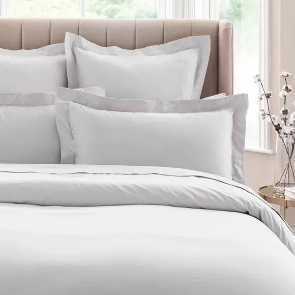 Oxford Pillowcase 300 Thread Count - Silver, Cotton
