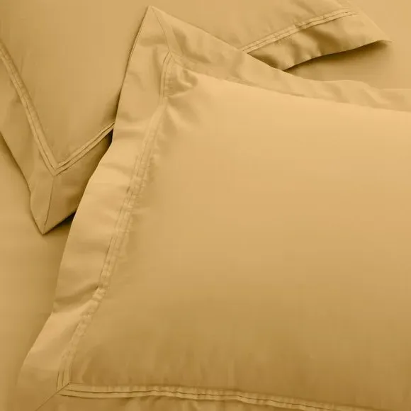 Oxford Pillowcase 500 Thread Count - Honey, Cotton