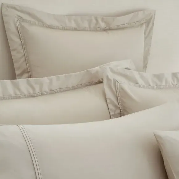 Oxford Pillowcase 500 Thread Count - Mushroom, Cotton