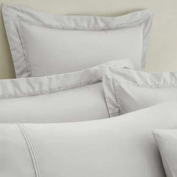 Oxford Pillowcase 500 Thread Count - Silver, Cotton