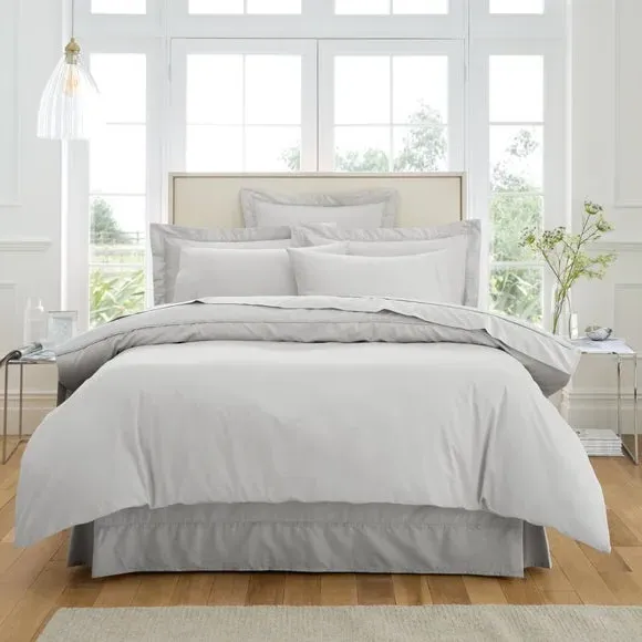 Oxford Pillowcase 500 Thread Count - Silver, Cotton