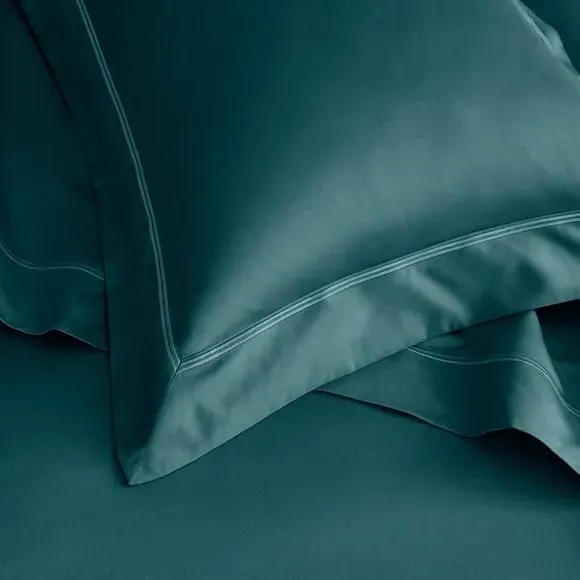 Oxford Pillowcase 800 Thread Count - Blue, Cotton