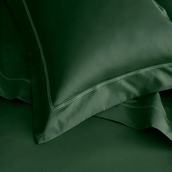 Oxford Pillowcase 800 Thread Count - Green, Cotton