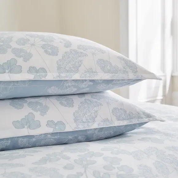 Oxford Pillowcase Pair - Blue, Cotton