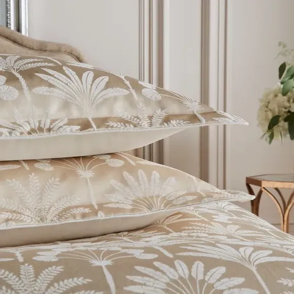 Oxford Pillowcase Pair - Cream, Jacquard