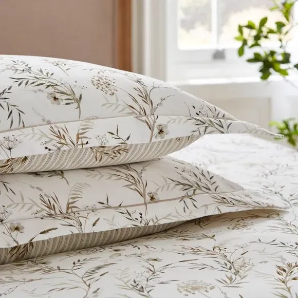 Oxford Pillowcase Pair - Natural, Cotton Sateen