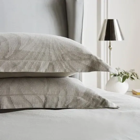 Oxford Pillowcase Pair - Silver, Cotton Blend