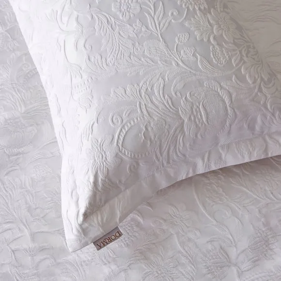 Oxford Pillowcase Pair - White, Jacquard