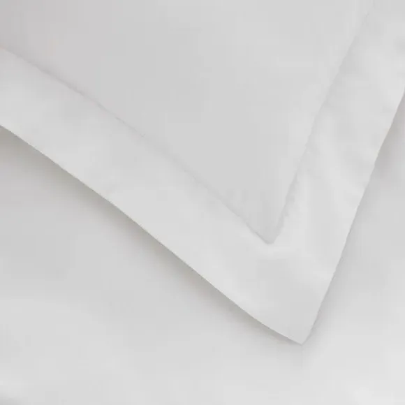 Oxford Pillowcase with Zipper - White, TENCEL