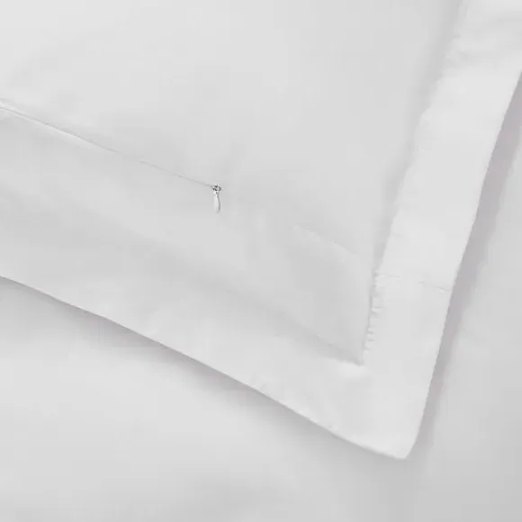 Oxford Pillowcase with Zipper - White, TENCEL