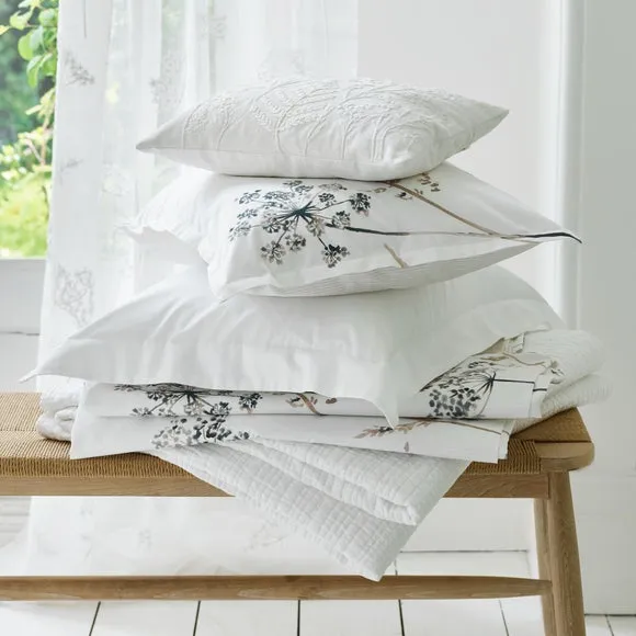 Oxford Pillowcase with Zipper - White, TENCEL