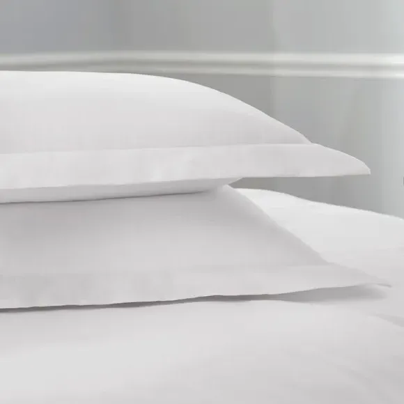 Oxford Pillowcase with Zipper - White, TENCEL