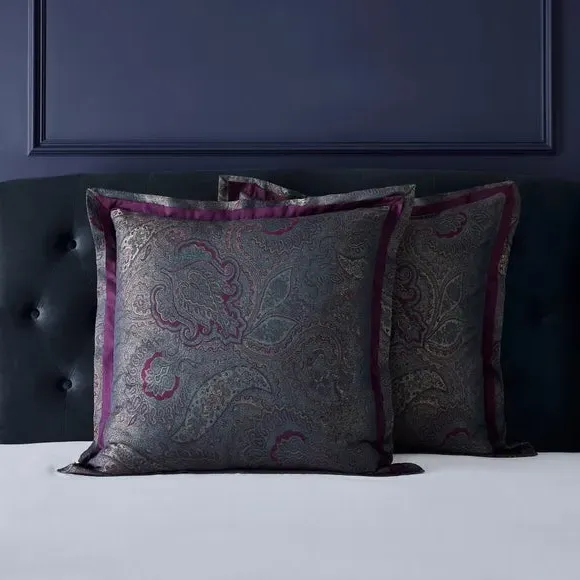 Paisley Jacquard Pillowsham - Damson, Polycotton