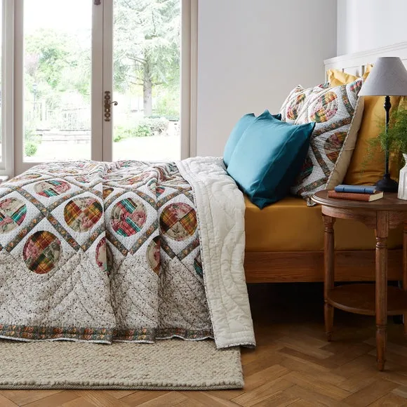 Patchwork Bedspread - Multicolor, Cotton