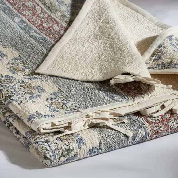 Patchwork Bedspread with Pillow Sham - Cotton