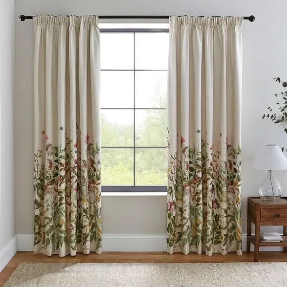 Pencil Pleat Blackout Curtains - Cream, Cotton