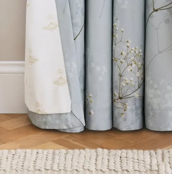 Pencil Pleat Blackout Curtains - Mineral, Cotton