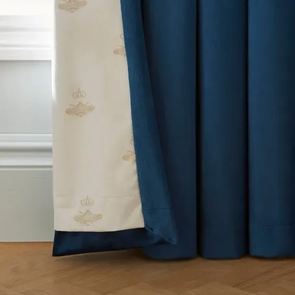 Pencil Pleat Blackout Curtains - Teal, Velvet