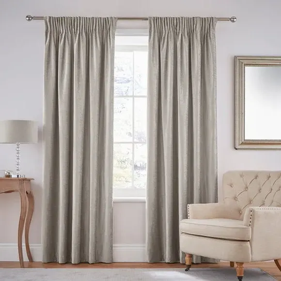 Pencil Pleat Curtains with Lining - Cream image