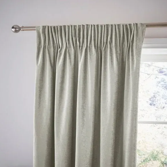 Pencil Pleat Curtains with Lining - Duck Egg