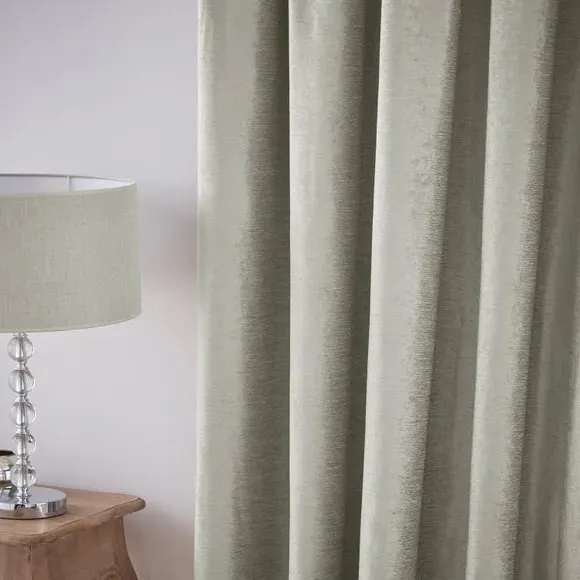 Pencil Pleat Curtains with Lining - Duck Egg