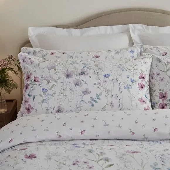 Pillowcase Pair with Zip Closure - Mauve, Cotton image