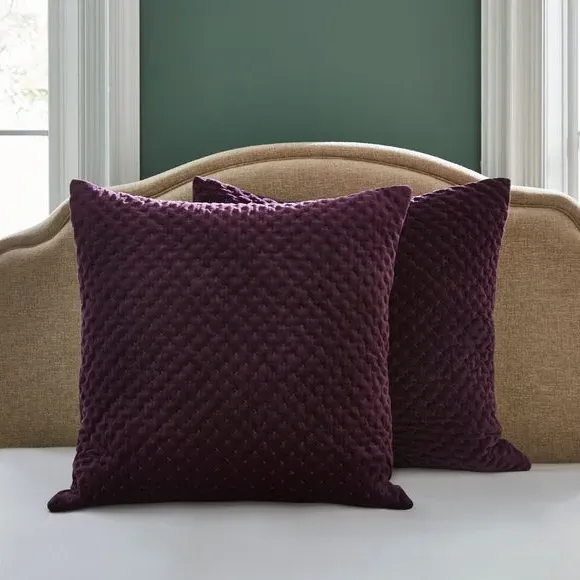 Pillowsham Hand Stitched - Damson, Cotton image