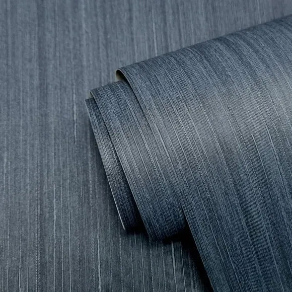 Plain Textured Wallpaper - Indigo
