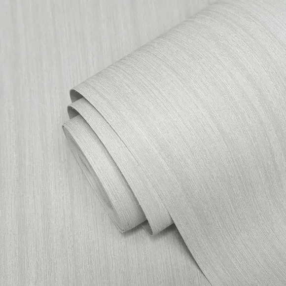 Plain Textured Wallpaper - Silver