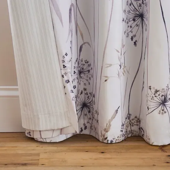 Blackout Eyelet Curtains Floral - Mauve