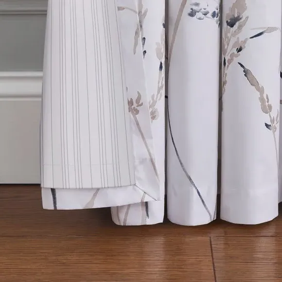 Blackout Eyelet Curtains Floral - Natural