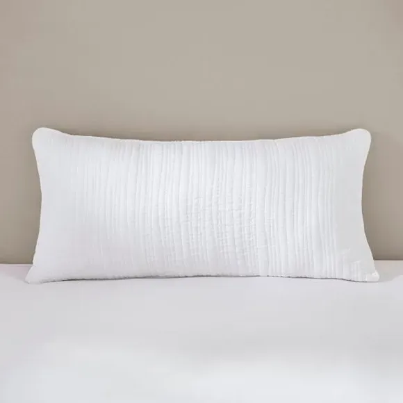 Boudoir Cushion with Embroidery - White, Cotton image