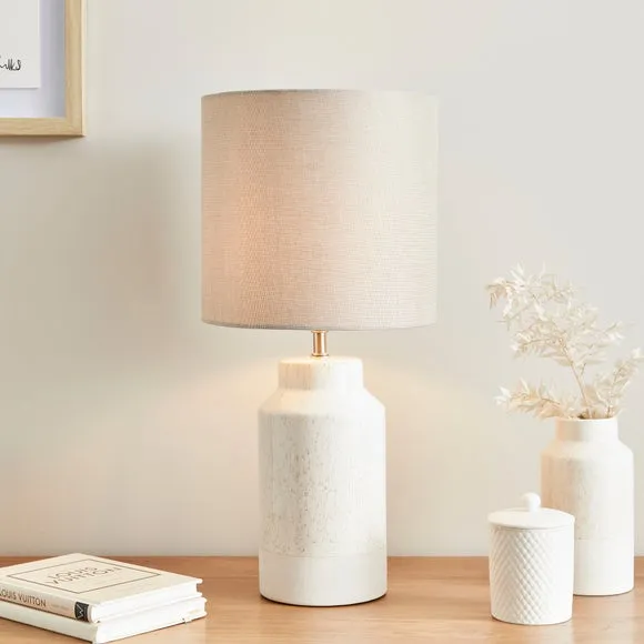 Ceramic Table Lamp with Switch - Grey, Ceramic image
