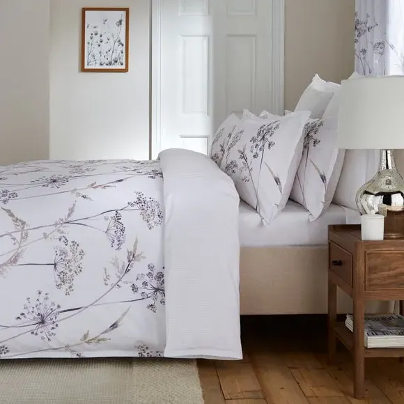 Duvet Cover Set with Pillowcase - Mauve, Cotton