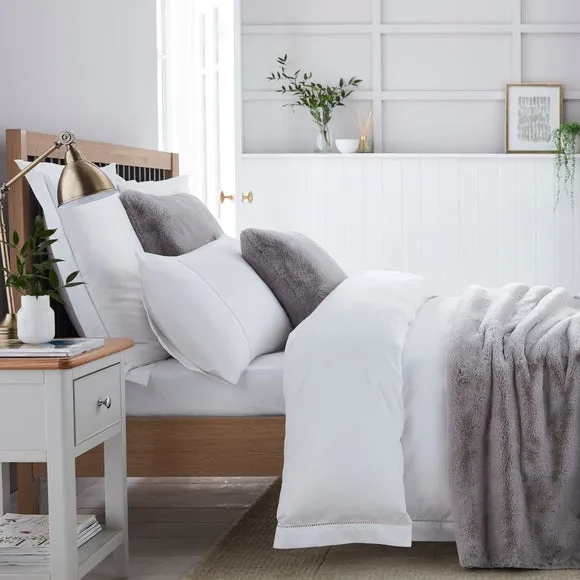 Faux Fur Bedspread with Velvet Reverse - Grey