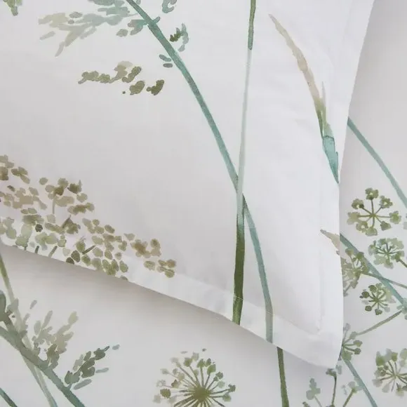 Oxford Pillowcase Pair - Green, Cotton