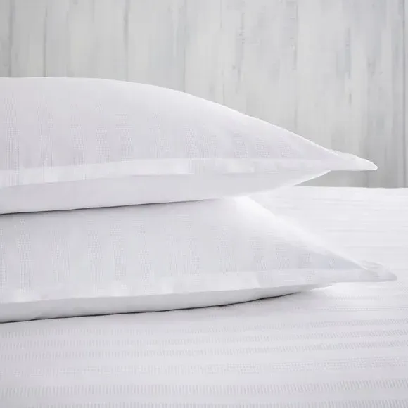 Oxford Pillowcase Pair - White, Cotton image